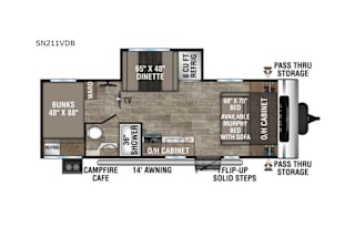 26' 2021 Sonic Bunkhouse - Sleeps 6 + 1 Child