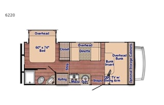 Small class C with dinette and queen bed - unit 1