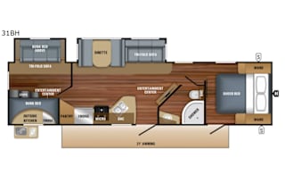 31 foot bunkhouse with remote office