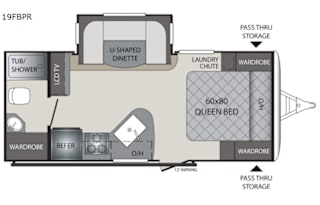 2019 Keystone RV Premier Ultra Lite 19FBPR