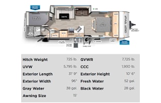 2025 Forest River Family Bunkhouse sleeps up to 10