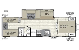 Quad Bunk Pet Friendly Coachmen RV Freedom Express 29SE