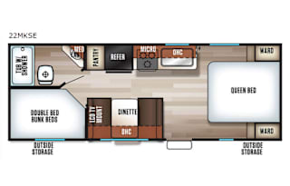 2018 Forest River RV Cherokee Grey Wolf 22MKSE