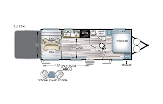 2017 Forest River 211SSXL Travel Trailer / Toyhauler