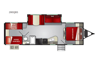 2019 280QBS QUAD Bunkhouse, Outdoor Kitchen #3