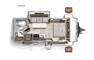21 foot travel trailer, great for off grid camping