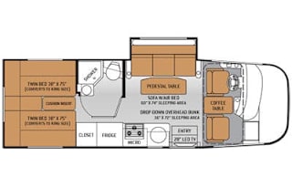 Easy to Drive Class A – 2015 Thor Vegas 24.1