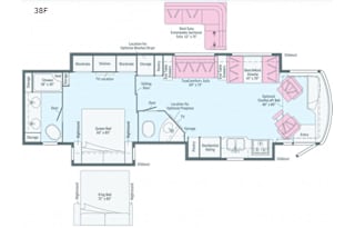 Luxury Diesel Pusher w/ 2 Full Baths & Bunkhouse