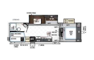 2018 Rockwood fifth wheel bunks