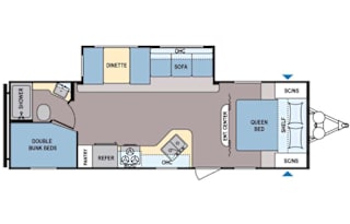 30ft family size getaway/evacuation camper