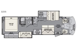 Explore in our 2018 FR3 32DS Bunkhouse Motorhome!