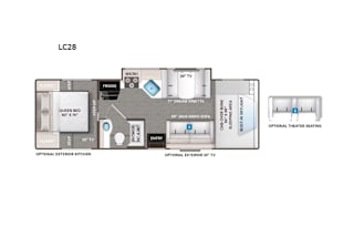 Thor Quantum 28' rear bedroom