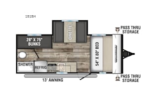 Cute camper w/bunkbeds-2022 KZ Sportsman181BH