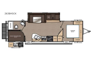 2021 Catalina Legacy Edition Floorplan: 263BHSCK