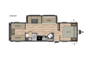 2017 Keystone Summerland 2980BH Sleeps 8!