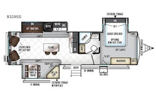 Spacious 4-sleeper Forest River travel trailer!