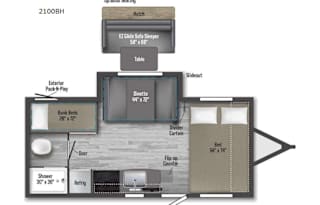 2022 Winnebago Micro Minnie 2100BH Bunks