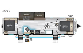 2020 Alpha Wolf 29DQ-L. Two Real Bedrooms w/ NO BUNKS!!!
