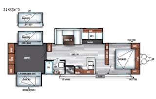 2018 Forest River RV Salem 31KQBTS