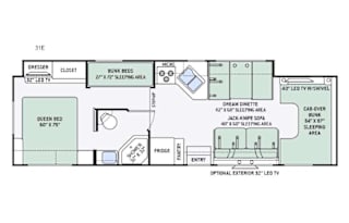 2016 Thor Motor Coach Chateau 31E Bunkhouse