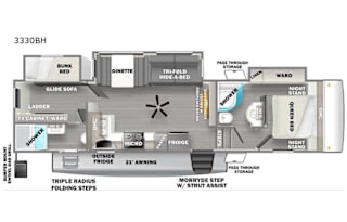 NEW (2) Bedroom 5th Wheel - Sierra 3440BH