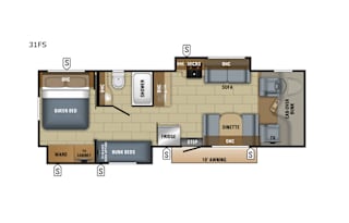 Jayco Greyhawk 31FS with Bunkbeds - *Delivery only