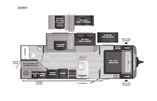 Keystone Passport Sleeps 8 comfortably.