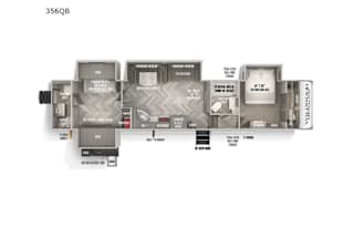 2 bedroom, 2 full baths, fifth wheel
