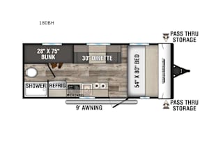 Super light bunkhouse - KZ Sportsmen Classic 180BH