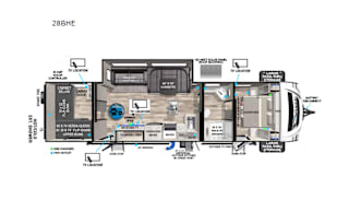 2023 Forest River RV Vibe 28BHE