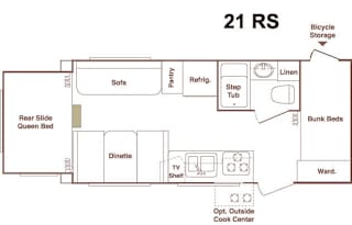 Betty's fully stocked, sleeps 6 and ready to go!