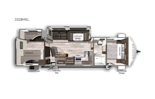 2021 Kodiak Ultra-Lite 332BHSL Huge Bunkhouse