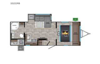 2022 Sunset Trail 222RB:  Front King /Rear Bath