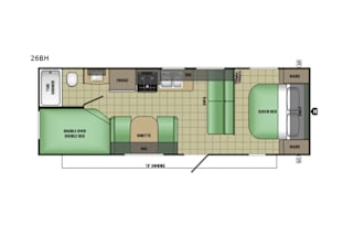 ROOMY-BUNKHOUSE-1/2 TON TOWABLE