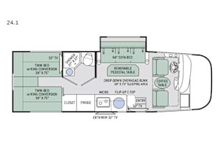 2019 Thor Motor Coach Axis 24.1
