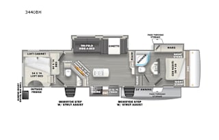 Modern 2022 Forest River Sierra Fifth Wheel 3440BH