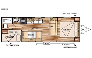 2016 Forest River RV Wildwood X-Lite 261BHXL