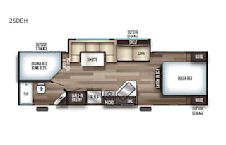 2019 Forest River RV Cherokee Grey Wolf 26DBH