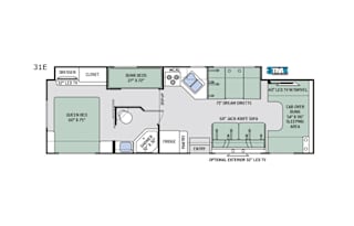2017 Thor Chateau 31E Bunkhouse