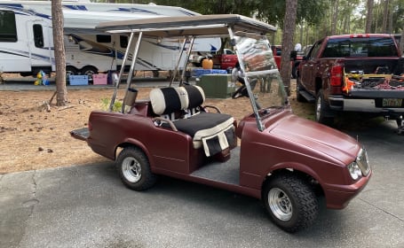 Camping + Golf Cart = Fun