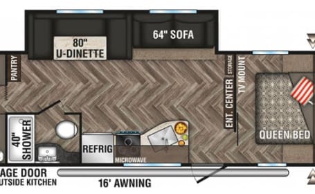 2020 Camping double bunkhouse