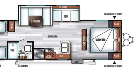 Indoor/outdoor kitchen 2bdrm bunk house