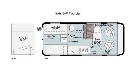 NEW 2021 Winnebago Solis 59P w/ PopTop & 2 Beds