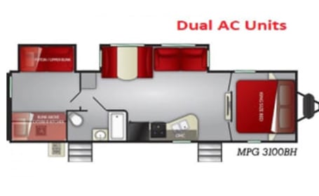 2021 Cruiser MPG 3100BH - 2 AC Units