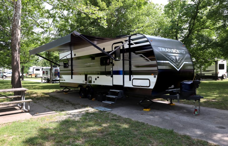 Experience "Faith" with our 2022 Grand Design Transcend Xplor 251BH located near Table Rock Lake near Branson Missouri and Lake Of The Ozarks. Thank you from us at Stone Mountain RV & Camper Rentals!
