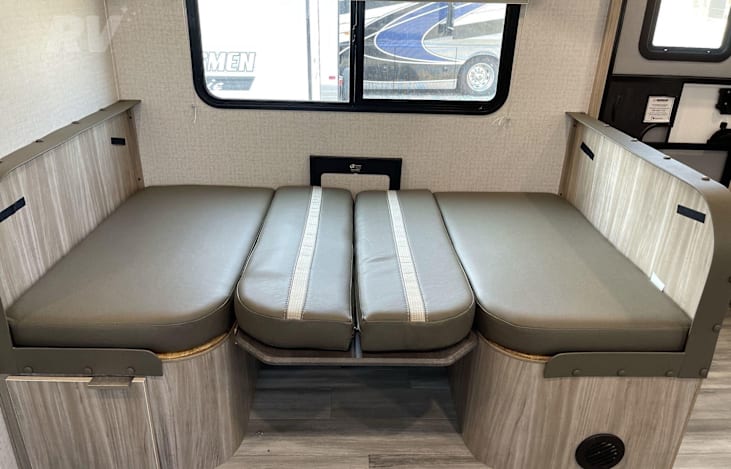 Dinette folds to a bed