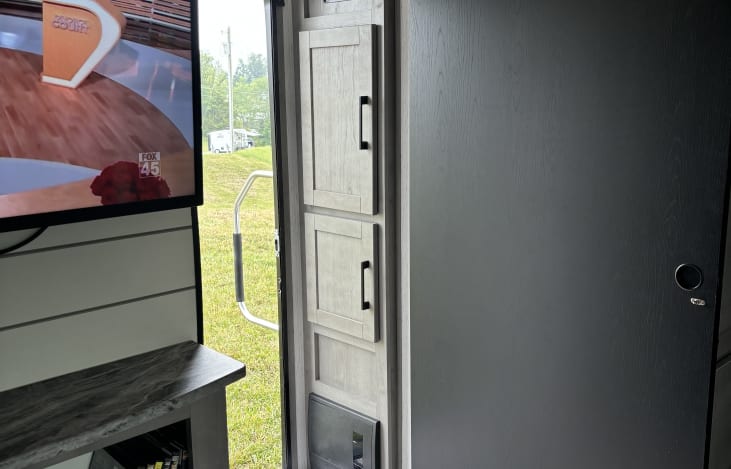 Main door and control panel.