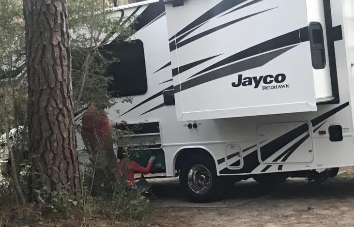 Almost new RV. No wear and tear. It has an electronic roll out bedroom. We do have detailed instructions on how to fill tanks and clean lines before returning the RV.