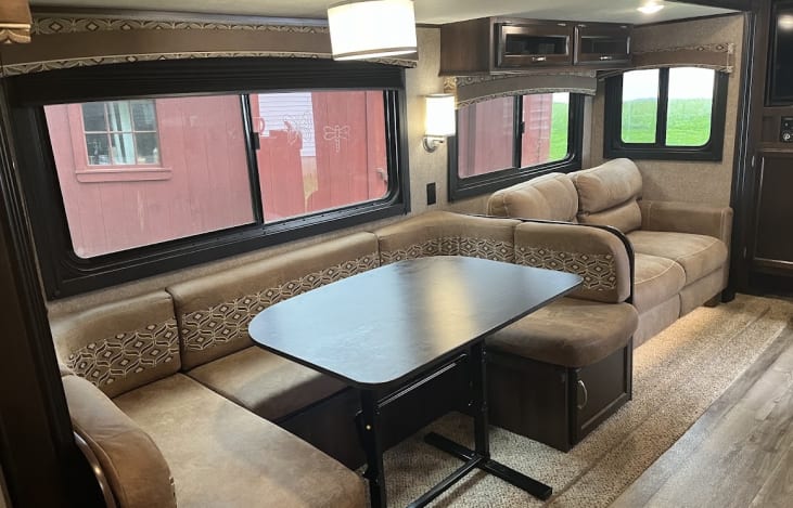 Dinette creates a Full Size Bed