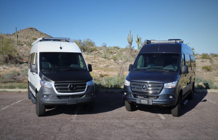 We have two van listings, if one van is reserved for your dates, please check our other listing for availability.
Thank you!
l+p